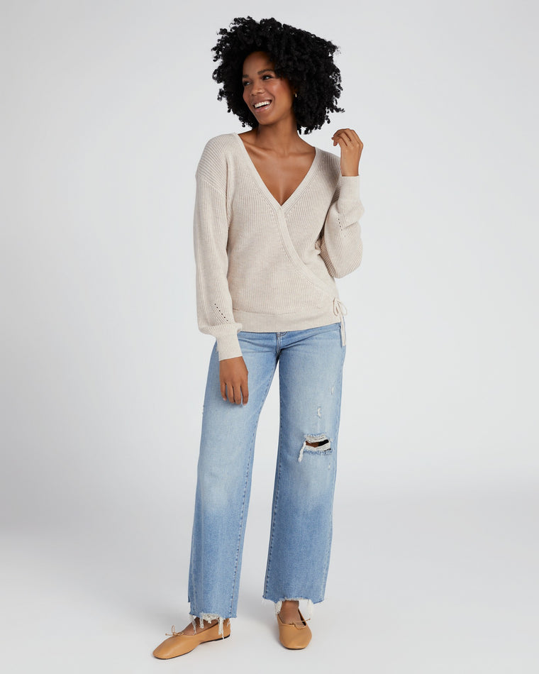 Heather Oatmeal $|& Gentle Fawn Camille Pullover Sweater - SOF Full Front