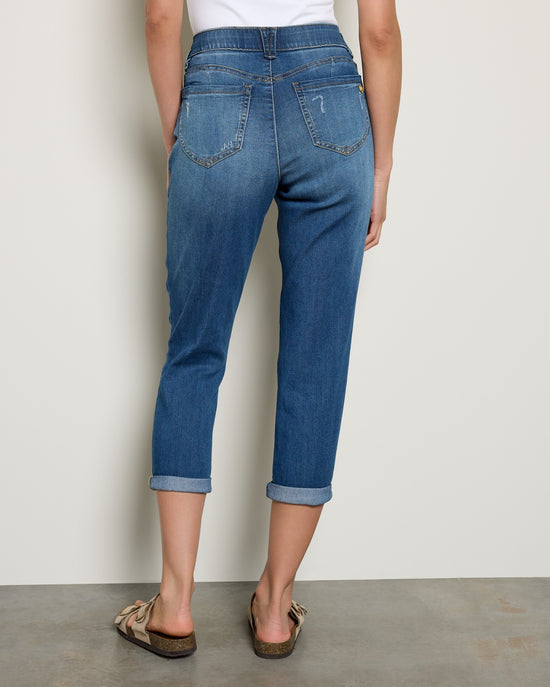 Blue (Petite) $|& Democracy Absolution Cuffed Ankle Skimmer Jeans - SOF Back