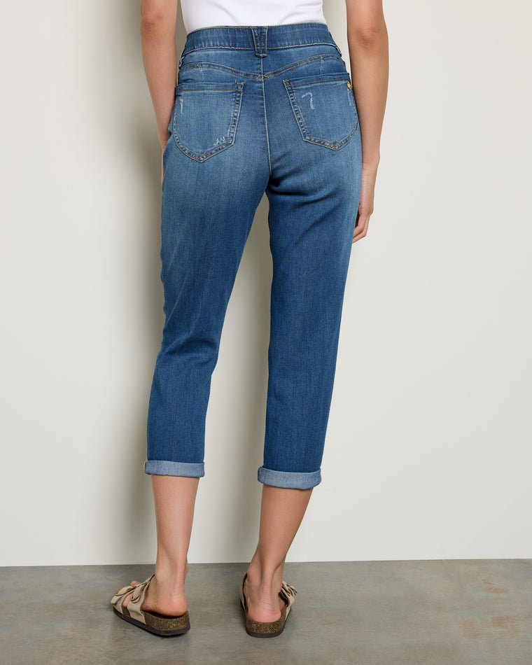 Blue (Petite) $|& Democracy Absolution Cuffed Ankle Skimmer Jeans - SOF Back