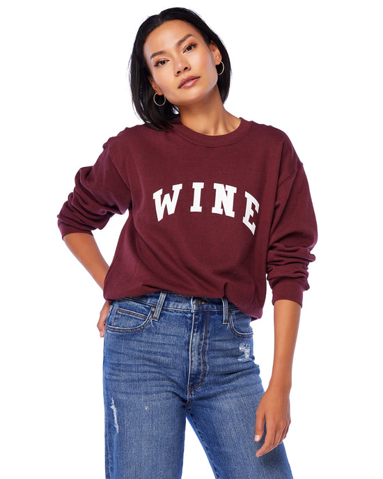 Burgundy $|& Sub_Urban Riot Wine Willow Sweatshirt - SOF Full Front