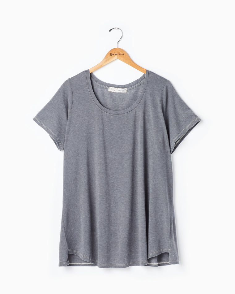 Basalt $|& Lily Mason by Wearables Burnout Tee - Hanger Front