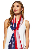 American Flag Scarf $|& Elegant Essence American Flag Scarf - SOF Detail