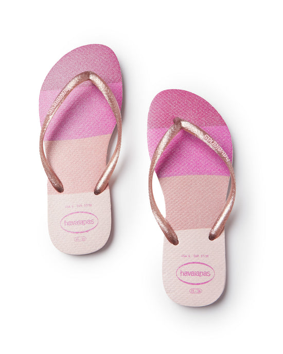 Candy Pink $|& Havaianas Slim Palette Glow Flip Flops - Hanger Front
