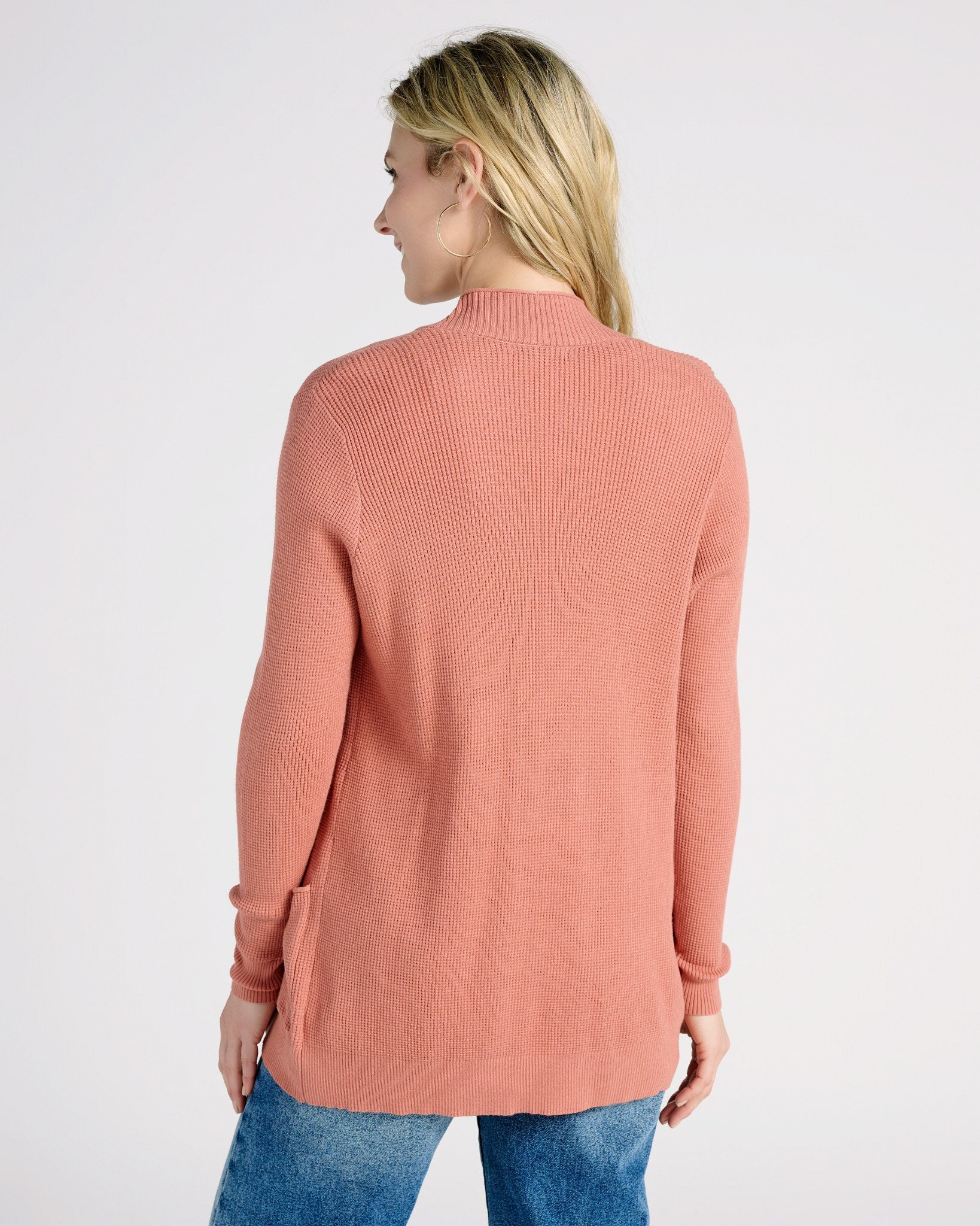Light Rust $|& Staccato Open Front Pocket Cardigan - SOF Back