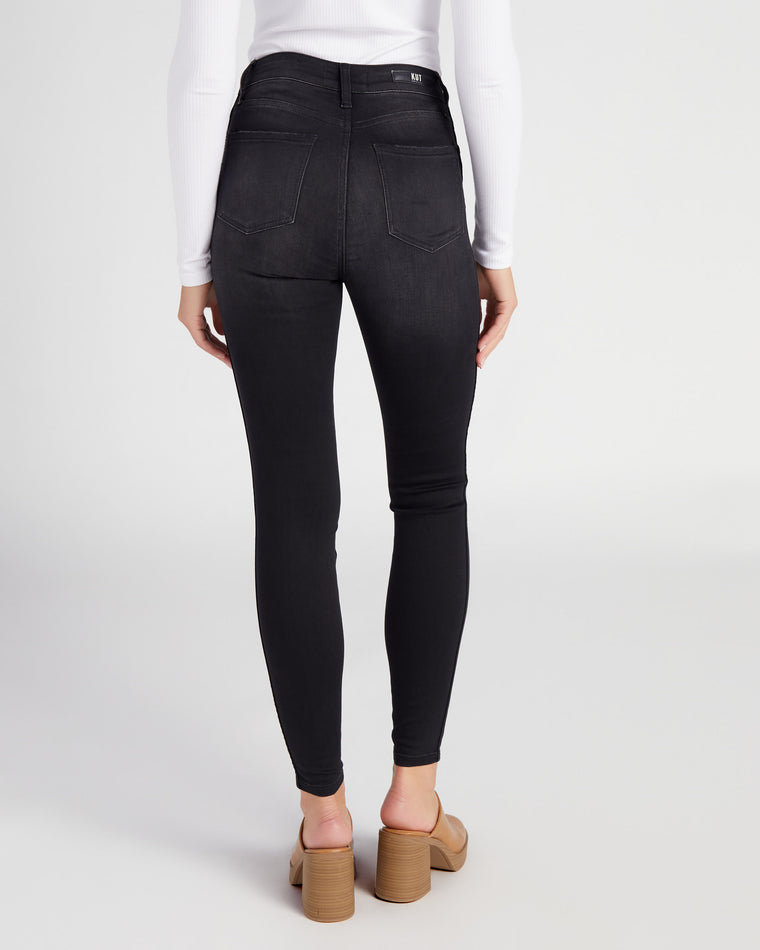 Enthused Black $|& Kut From The Kloth Mia High Rise Fab Ab Skinny Button Front - SOF Back