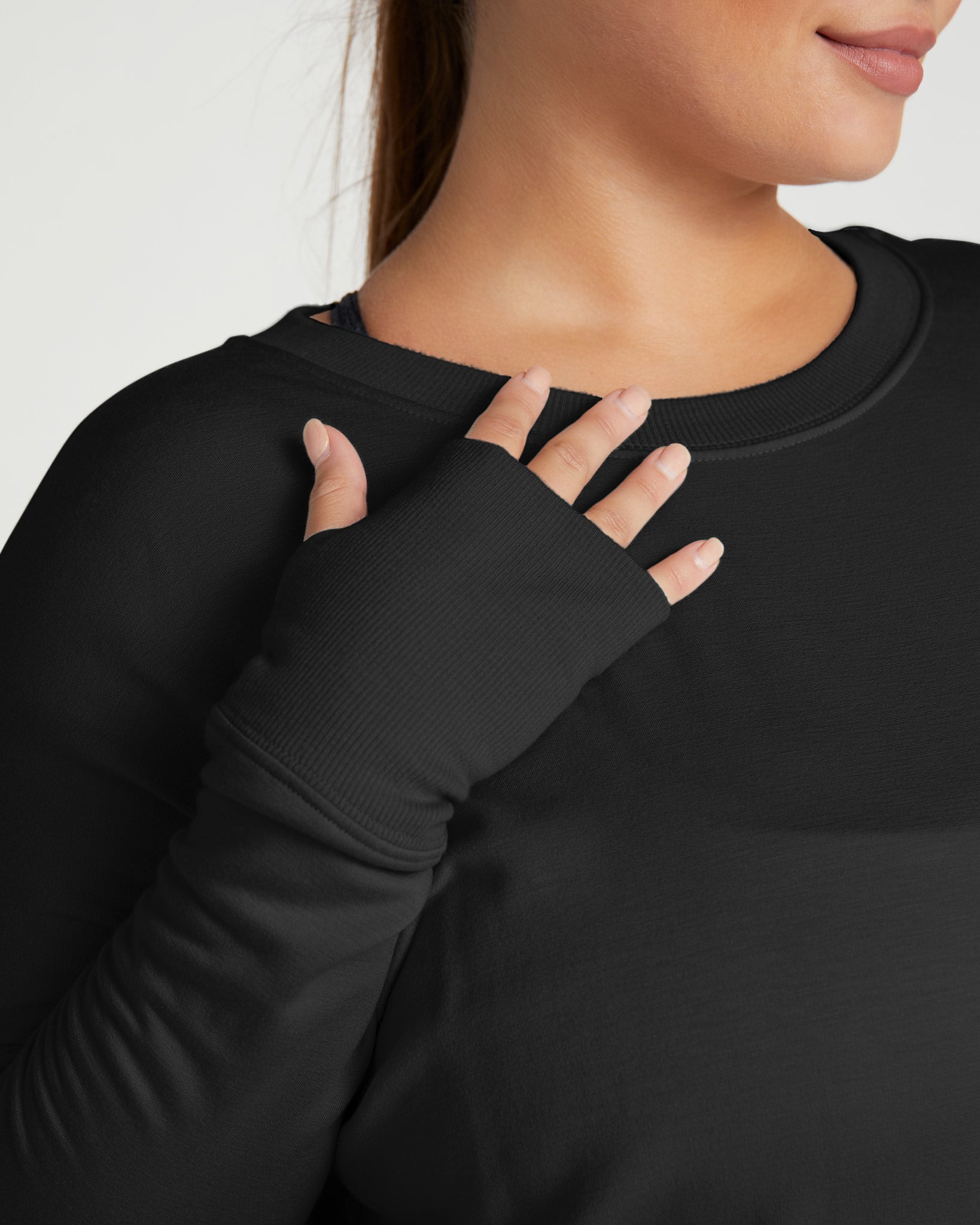 Black $|& Interval Unwind Pullover - SOF Detail
