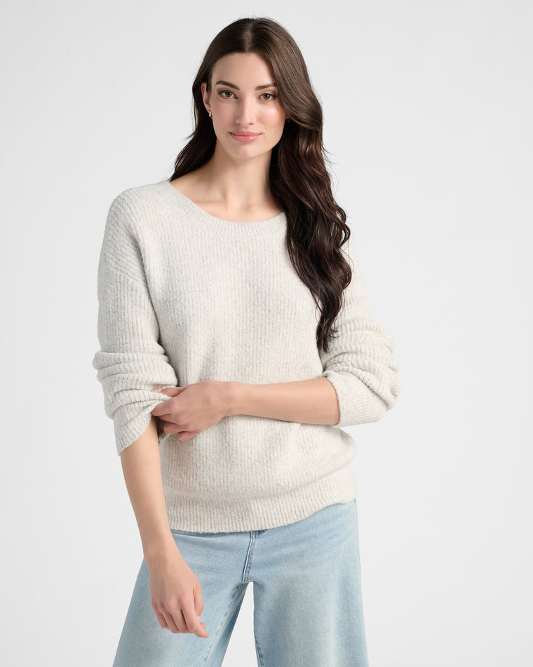 Hem and thread fuzzy sweater best sale