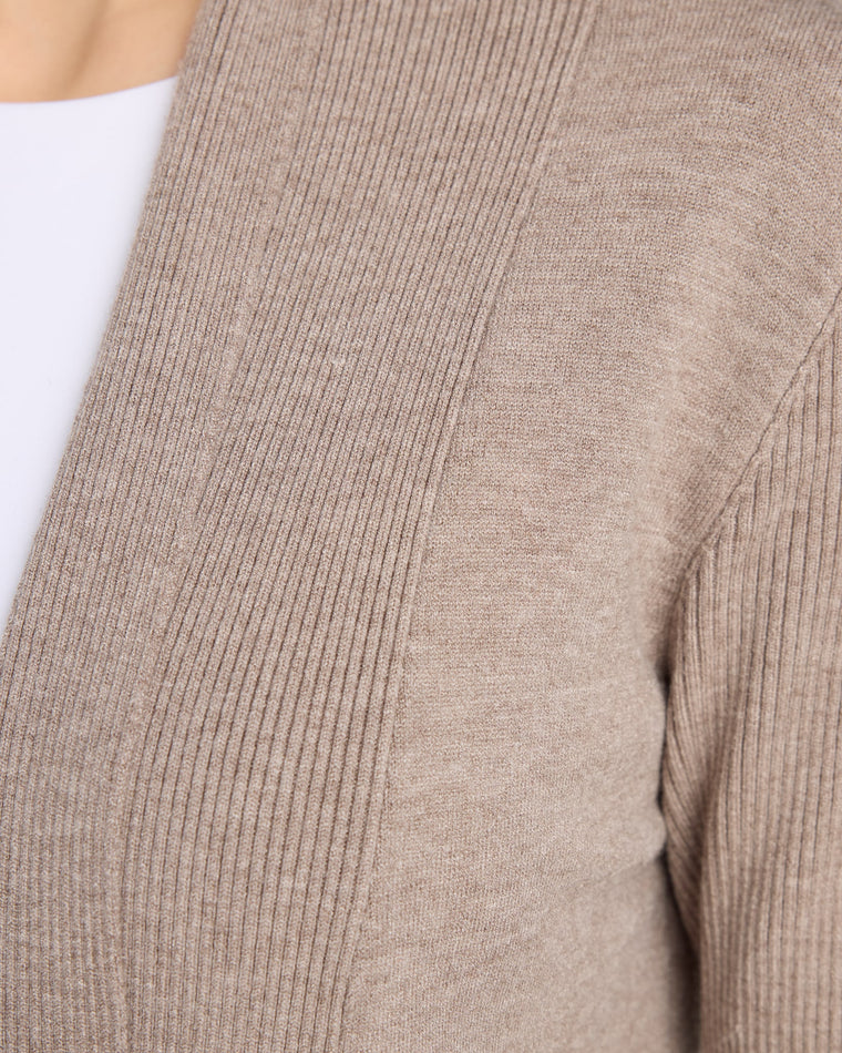 Heather Mocha $|& Dreamers Waterfall Cardigan - SOF Detail