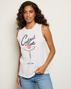 Vintage White $|& Project Social T Cocktail Time Tank - SOF Front