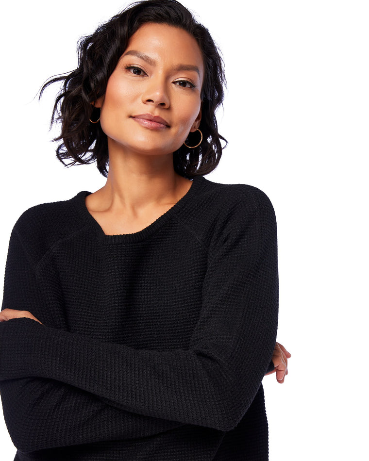 Black $|& W. by Wantable Thumbhole Sweater Pullover - SOF Detail