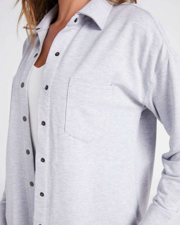 Heather Grey $|& Z Supply WFH Modal Shirt - SOF Detail