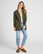 Olive $|& Search For Sanity Cozy Cardigan - SOF Full Front