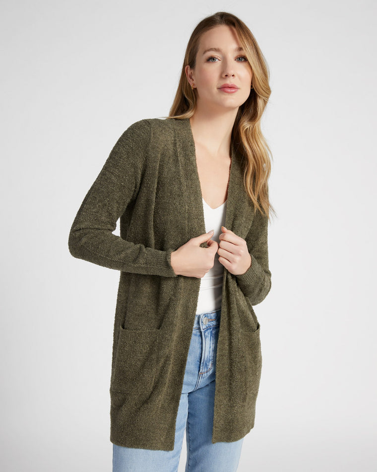 Olive $|& Search For Sanity Cozy Cardigan - SOF Front