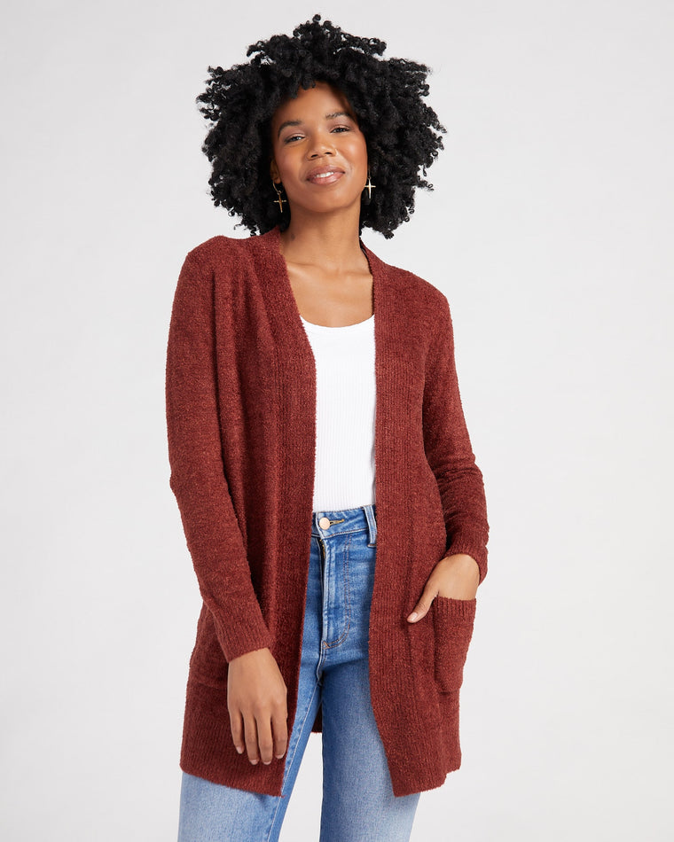 Rust $|& Search For Sanity Cozy Cardigan - SOF Front