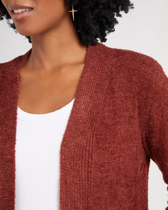 Rust $|& Search For Sanity Cozy Cardigan - SOF Detail