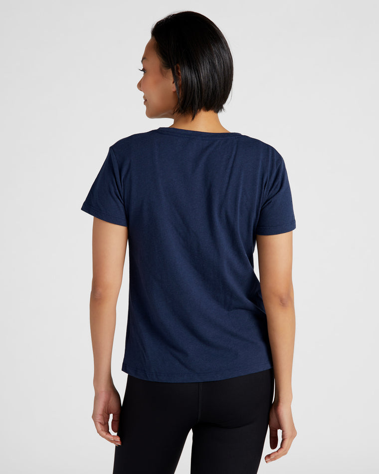 Navy $|& Interval Strong As A Mother Tee - SOF Back