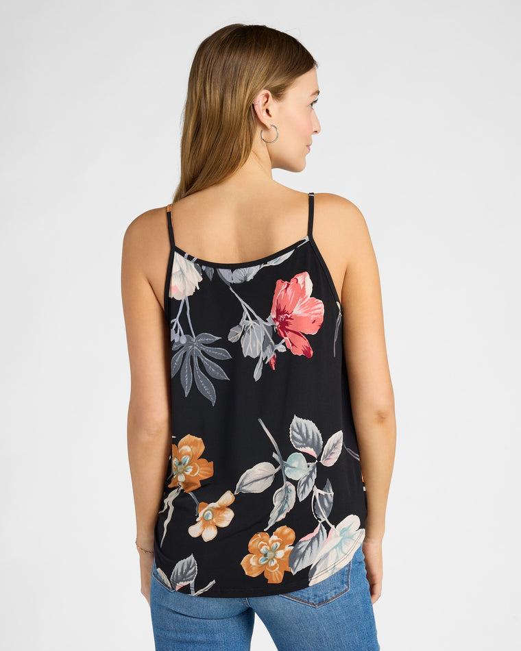 Blk/Sage/Ivory $|& West Kei Floral Knit Cami - SOF Back