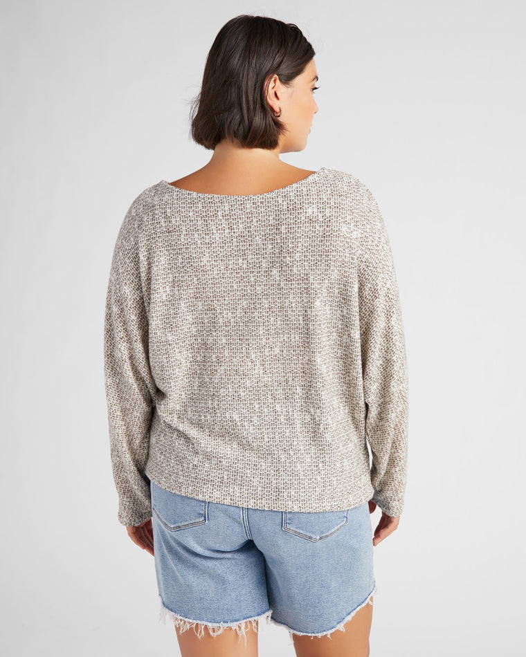 Oatmeal $|& Sadie & Sage Billie Dolman Top - SOF Back