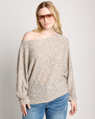 Oatmeal $|& Sadie & Sage Billie Dolman Top - SOF Front