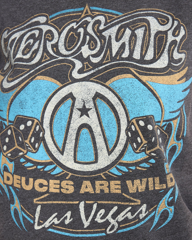 Black $|& Recycled Karma Aerosmith Graphic Tee - SOF Detail