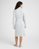 Heather Grey $|& Softies Marshmallow Ribbed Robe - SOF Front
