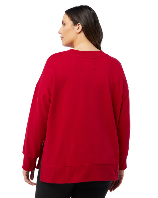 Scarlet $|& Marc New York Performance Long Sleeve Ribbed Pullover - SOF Back