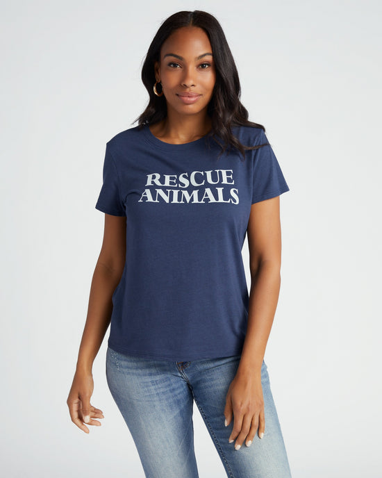 Navy $|& Sub_Urban Riot Rescue Animals Tee - SOF Front