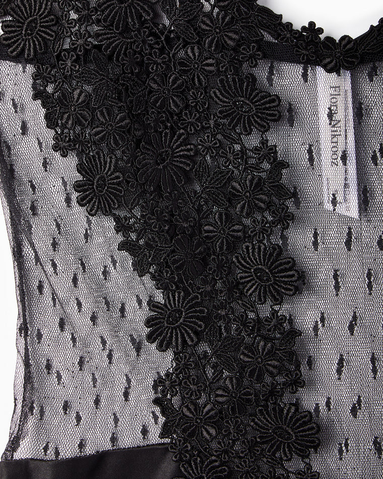 Black $|& Flora Nikrooz Showstopper Chemise - Hanger Detail