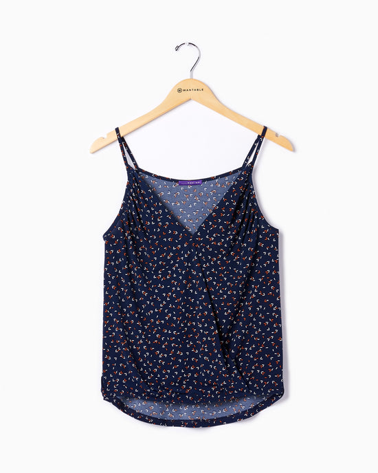 Blue/Orange $|& West Kei Printed Knit Cami - Hanger Front