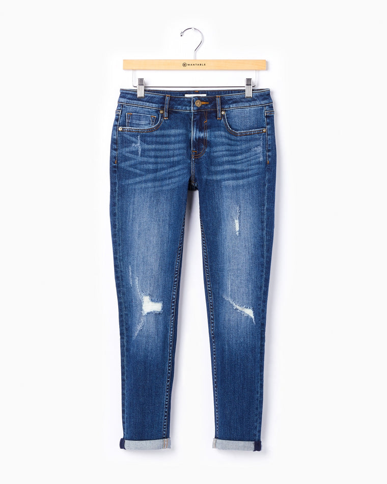 Dark Wash Blue $|& Vigoss Thompson Tomboy Jeans - Hanger Front