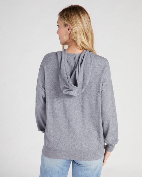 Heather Grey $|& Staccato Pullover Hoodie Sweater - SOF Back