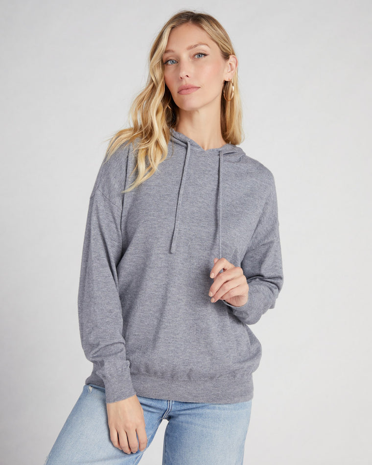 Heather Grey $|& Staccato Pullover Hoodie Sweater - SOF Front