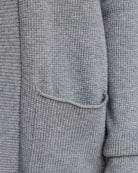 Charcoal $|& Staccato Open Front Pocket Cardigan - SOF Detail