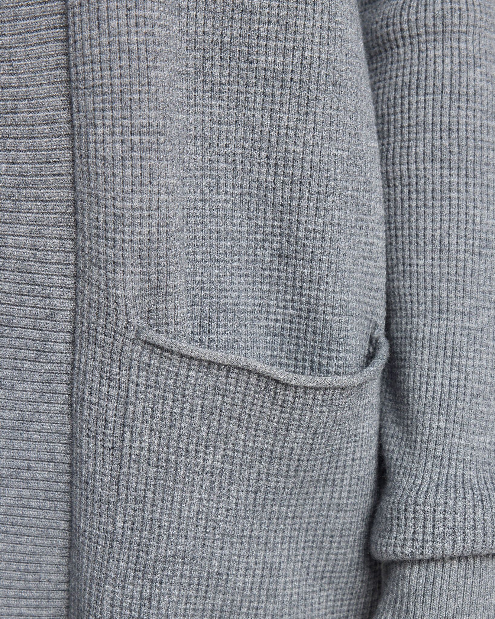 Charcoal $|& Staccato Open Front Pocket Cardigan - SOF Detail