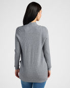 Charcoal $|& Staccato Open Front Pocket Cardigan - SOF Back