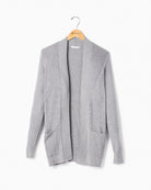 Charcoal $|& Staccato Open Front Pocket Cardigan - Hanger Front