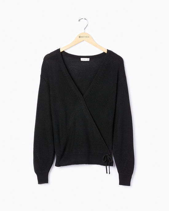 Black $|& Gentle Fawn Camille Pullover Sweater - Hanger Front
