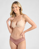 Sand/Sable $|& Montelle Racerback T-Shirt Bra - SOF Front