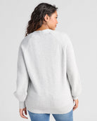 Blouson Slv V-Neck Cardigan L. Heather Grey $|& 525 Adyson Parker Blouson Sleeve V-Neck Cardigan - SOF Back