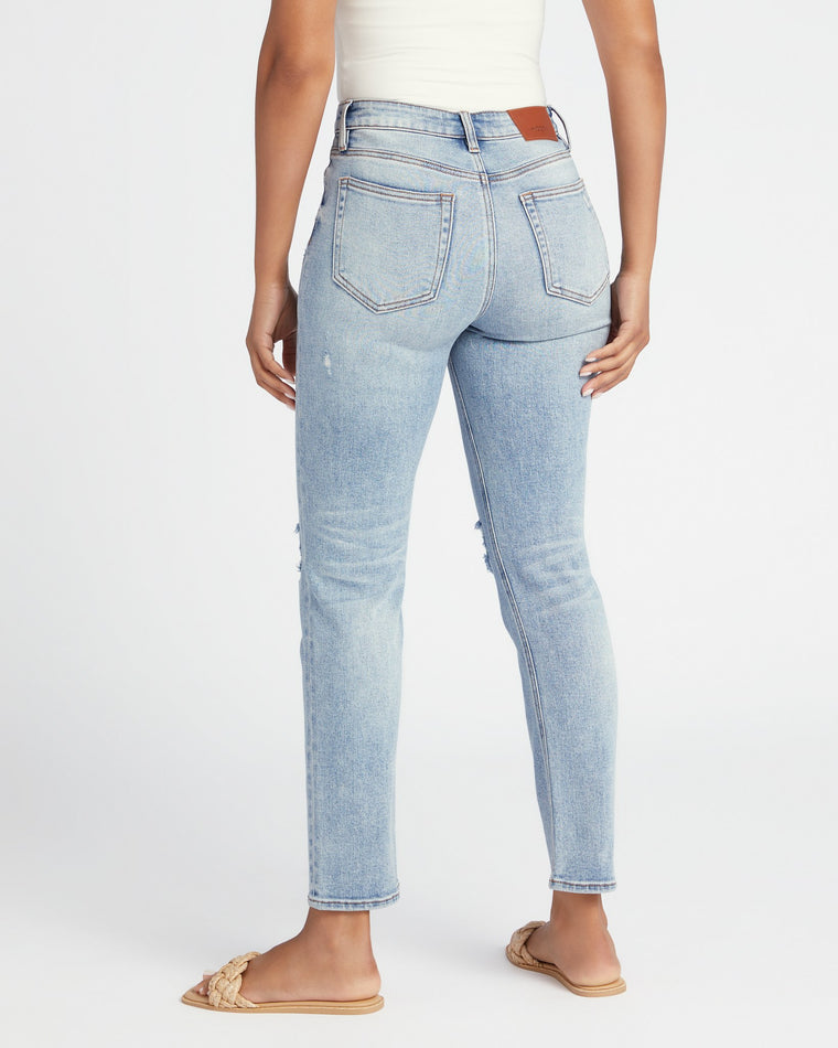 Light Wash $|& Hidden The Zoey Distressed Mom Jean - SOF Back