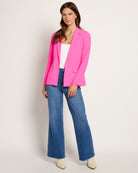 Ultra Pink $|& Skies Are Blue Boyfriend Blazer - UGC On Fig