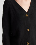 Black $|& 525 Adyson Parker Blouson Sleeve V-Neck Cardigan - SOF Detail