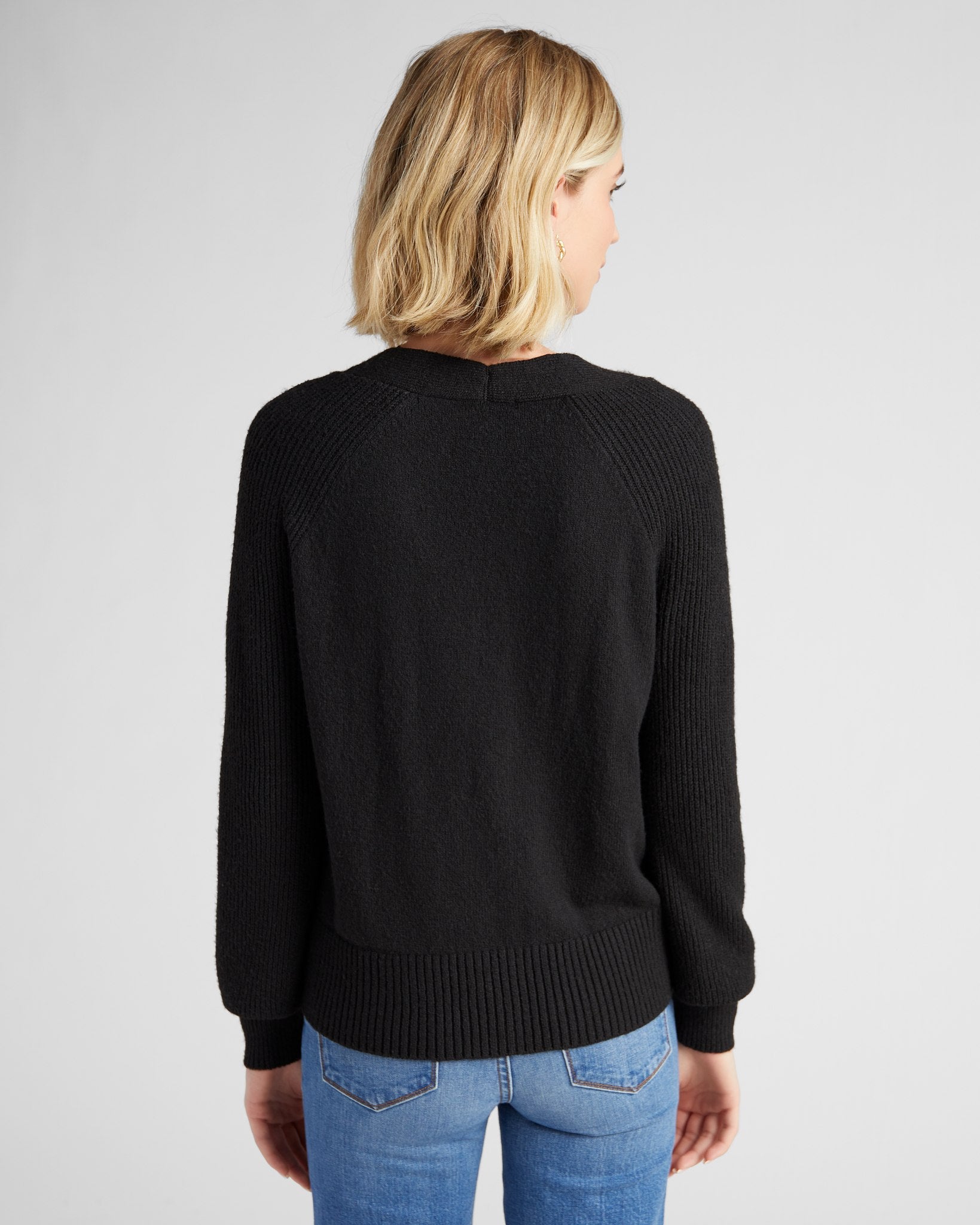 Blouson Sleeve V-Neck Cardigan - Warm & Sophisticated – Wantable