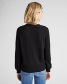 Black $|& 525 Adyson Parker Blouson Sleeve V-Neck Cardigan - SOF Back