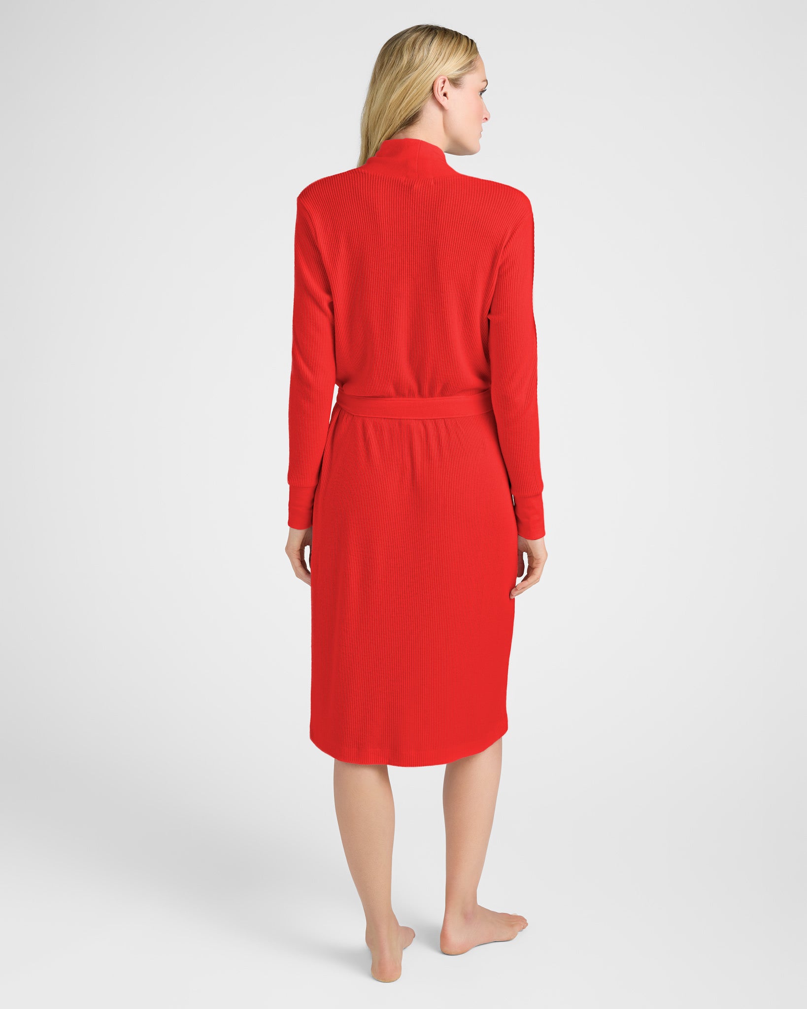 Red $|& PJ Salvage Textured Essentials Robe - SOF Back