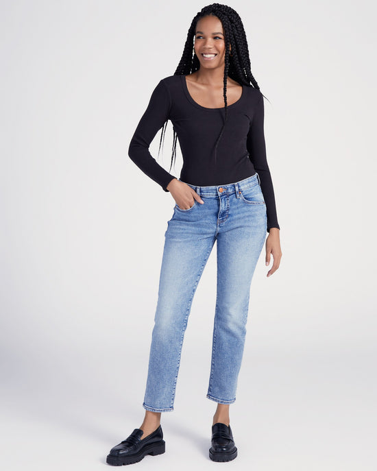 Del Mar $|& Jag Jeans Carter Girlfriend Jeans - SOF Full Front
