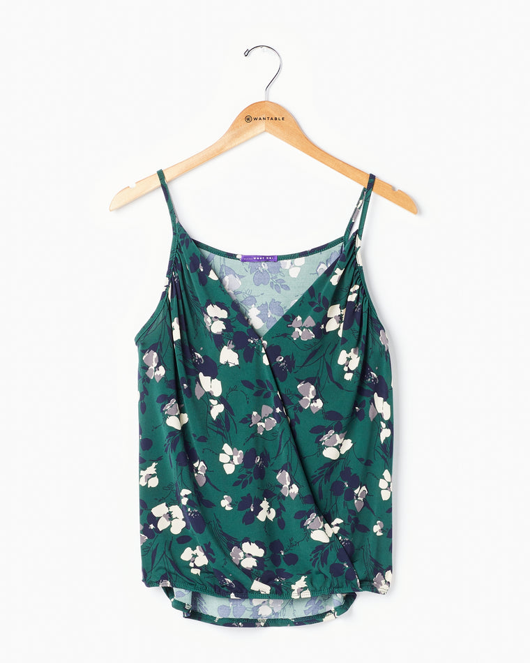 Hunter Grn Floral $|& West Kei Floral Knit Cami - Hanger Front