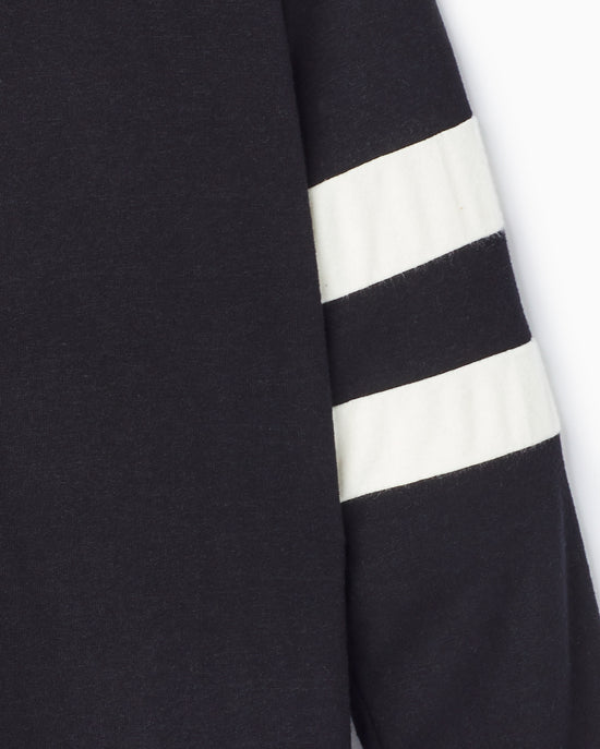 Black/Cream $|& 78 & Sunny Varsity Cozy Top - Hanger Detail