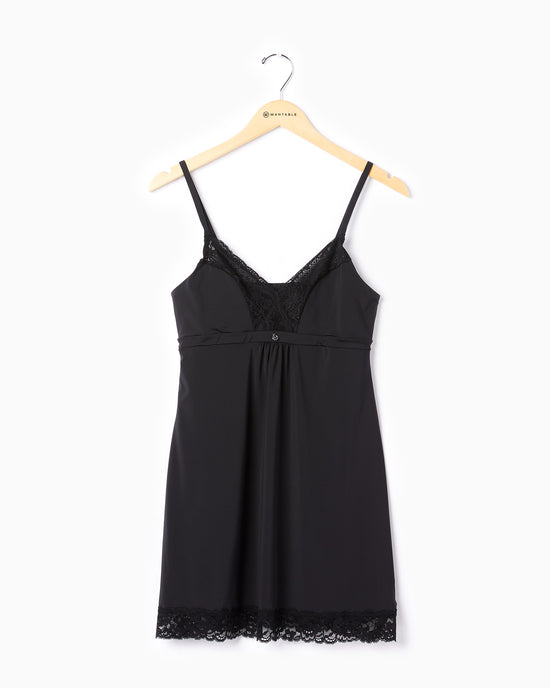 Black $|& Montelle Bust Support Chemise - Hanger Front