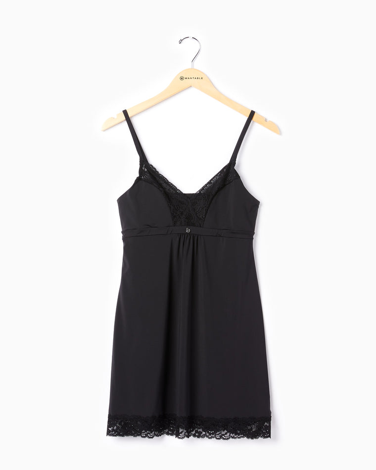 Black $|& Montelle Bust Support Chemise - Hanger Front